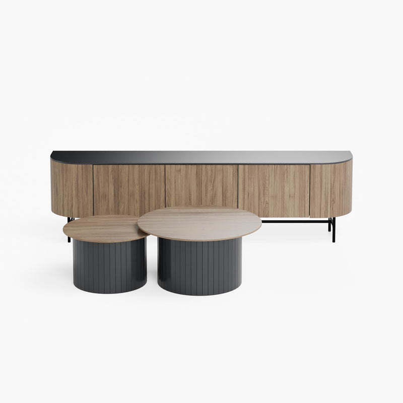 מזנון טלויזיה כולל 2 שולחנות סלון דגם 101