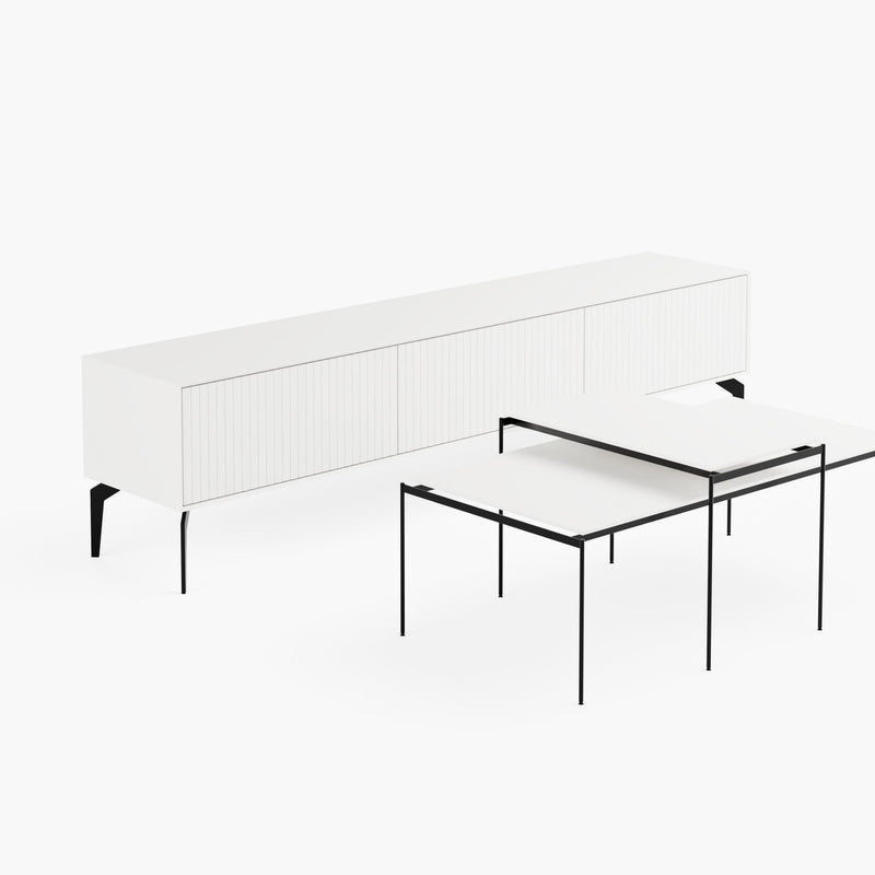 מזנון טלויזיה כולל 2 שולחנות סלון דגם 104