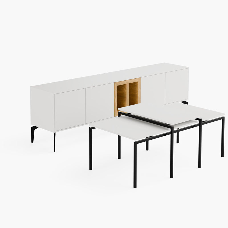 מזנון טלויזיה כולל 2 שולחנות סלון דגם 108