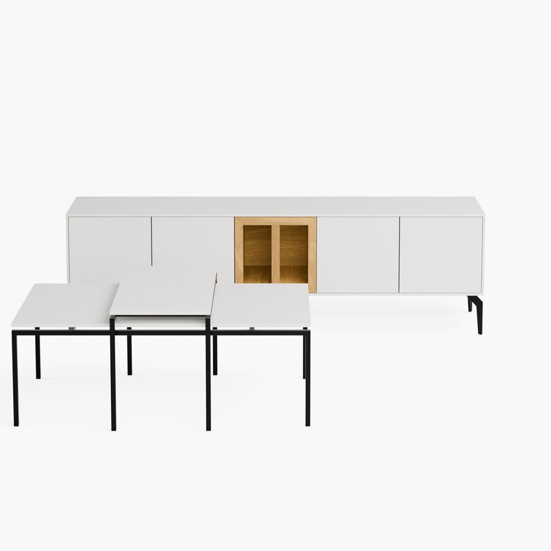 מזנון טלויזיה כולל 2 שולחנות סלון דגם 108