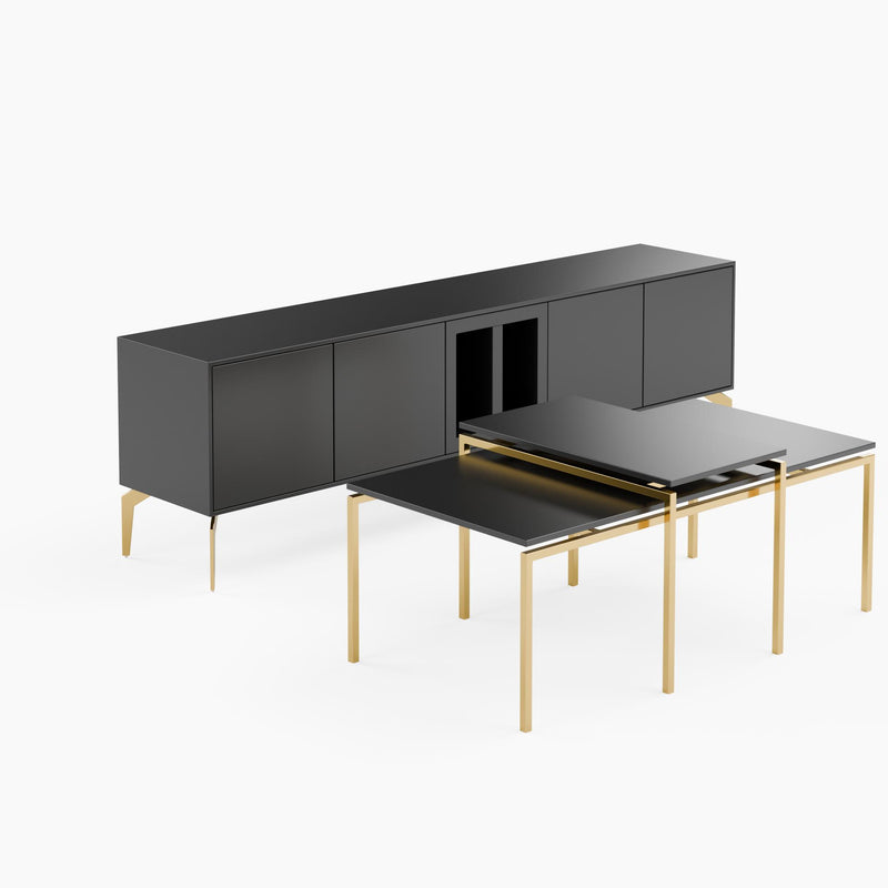 מזנון טלויזיה כולל 2 שולחנות סלון דגם 108