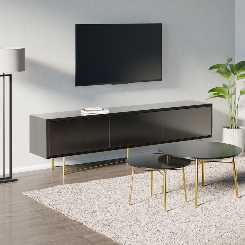 מזנון טלויזיה כולל 2 שולחנות סלון דגם 110