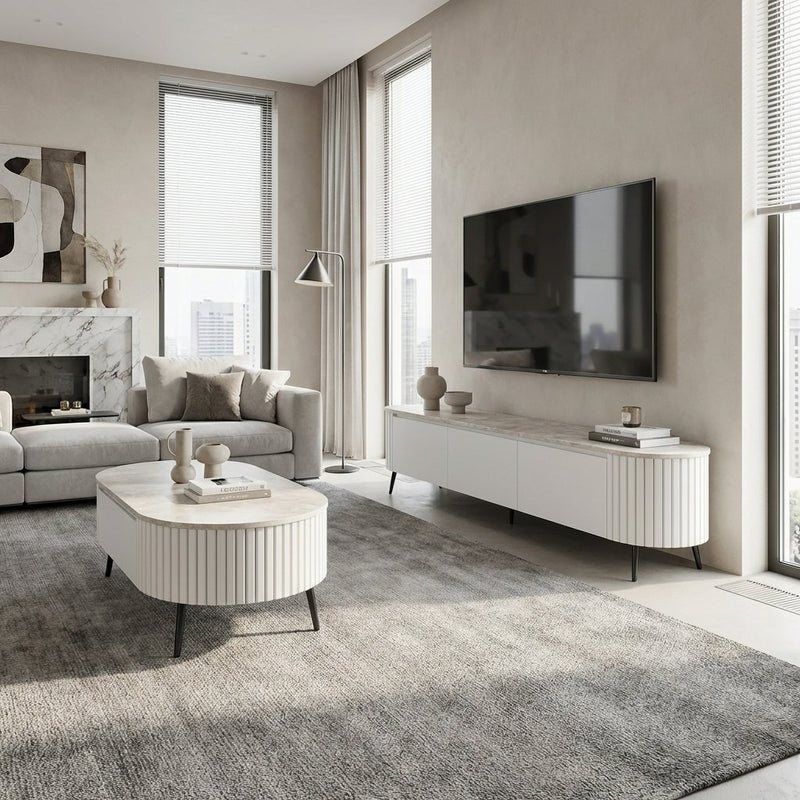 מזנון טלויזיה כולל שולחן סלון דגם 116