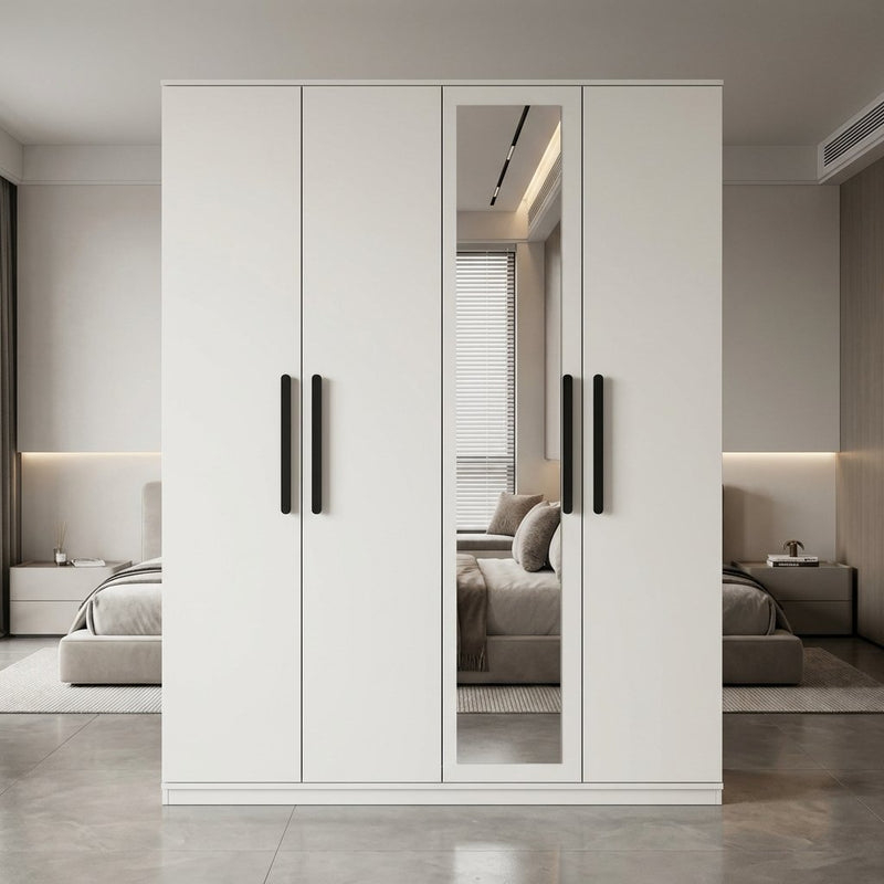 ארון 4 דלתות דגם David עם מראה על הדלת