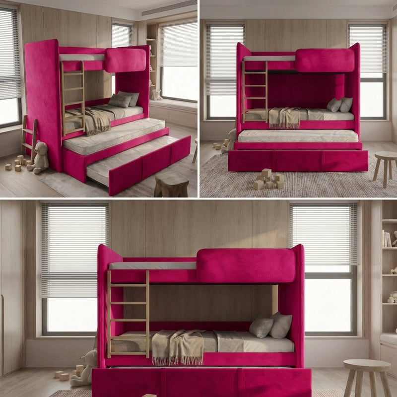 מיטת 4 קומות דגם - אביב כולל 4 מזרנים במתנה 🎁