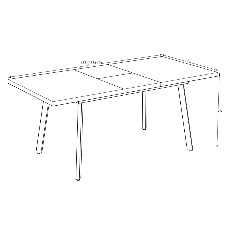 שולחן דגם - לילך 138×85 נפתח ל 178 ס״מ