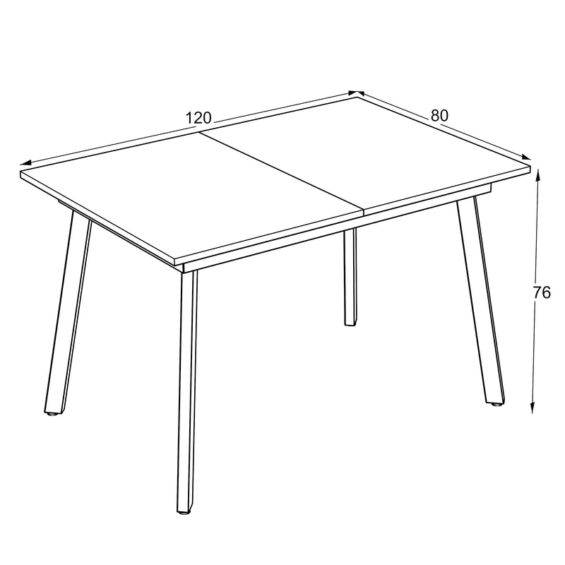שולחן דגם - לילך - 120×85 נפתח ל 160 ס״מ