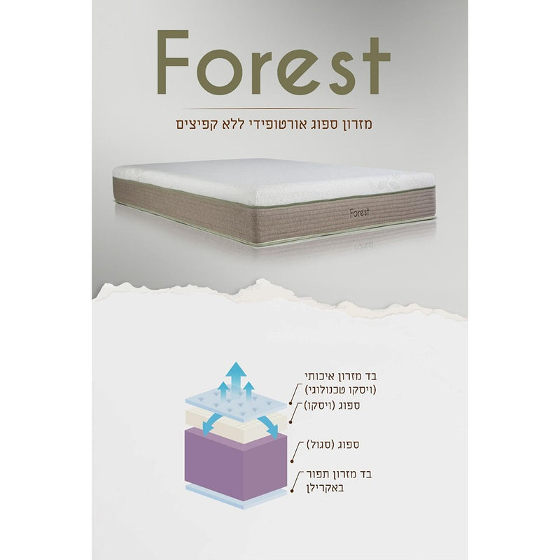 מזרן ויסקו ללא קפיצים דגם - Forest 💭