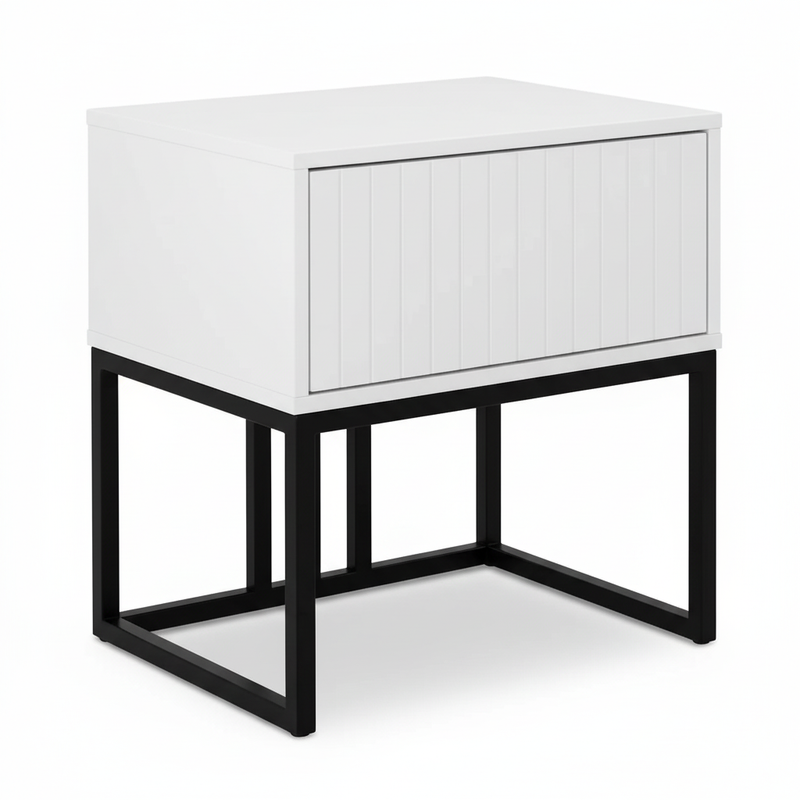 שידת לילה צבוע בצבע בתנור