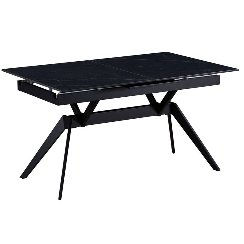 שולחן קרמיקה עם טקסטורת עץ דגם TURS - 90×140 נפתח ל 180 ס״מ