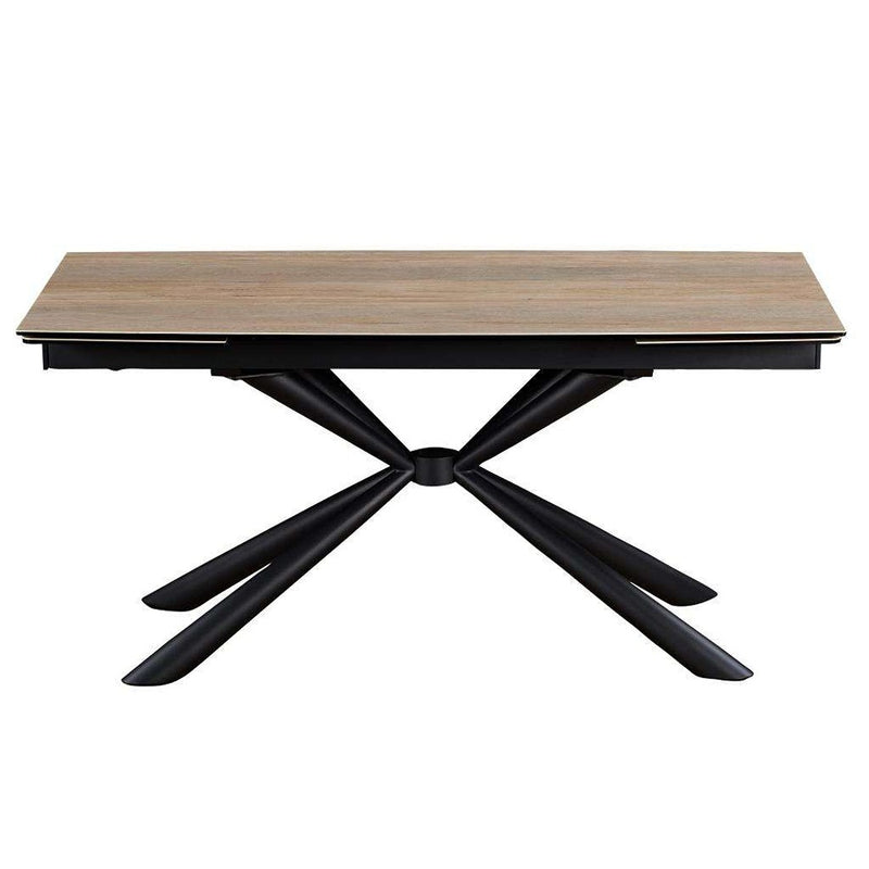 חיסול 🧨 שולחן קרמיקה עם טקסטורת עץ דגם סתיו - 160×90 נפתח ל 240 ס״מ