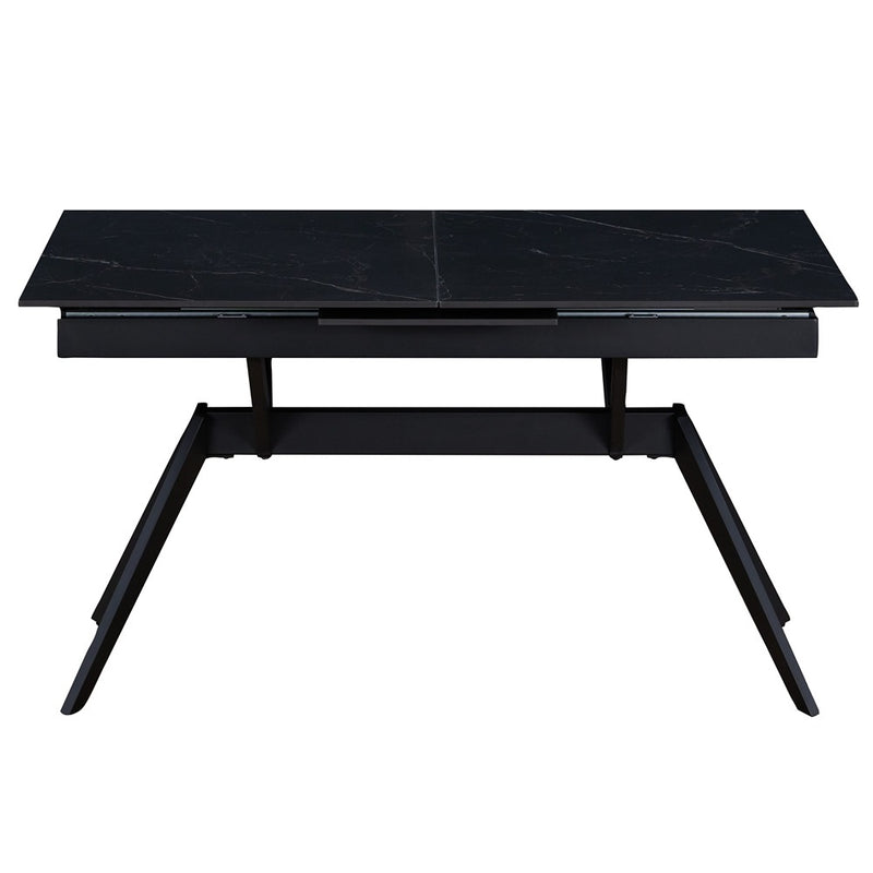 שולחן קרמיקה עם טקסטורת עץ דגם TURS - 90×140 נפתח ל 180 ס״מ