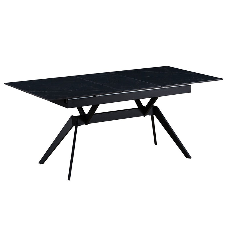 שולחן קרמיקה עם טקסטורת עץ דגם TURS - 90×140 נפתח ל 180 ס״מ