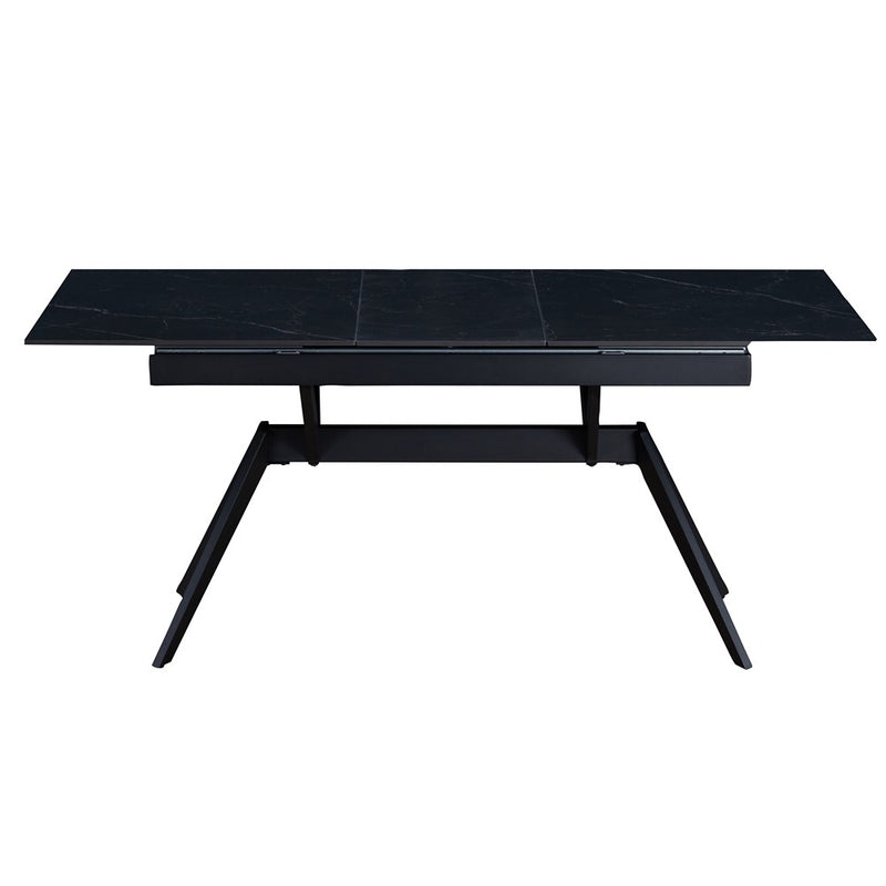 שולחן קרמיקה עם טקסטורת עץ דגם TURS - 90×140 נפתח ל 180 ס״מ